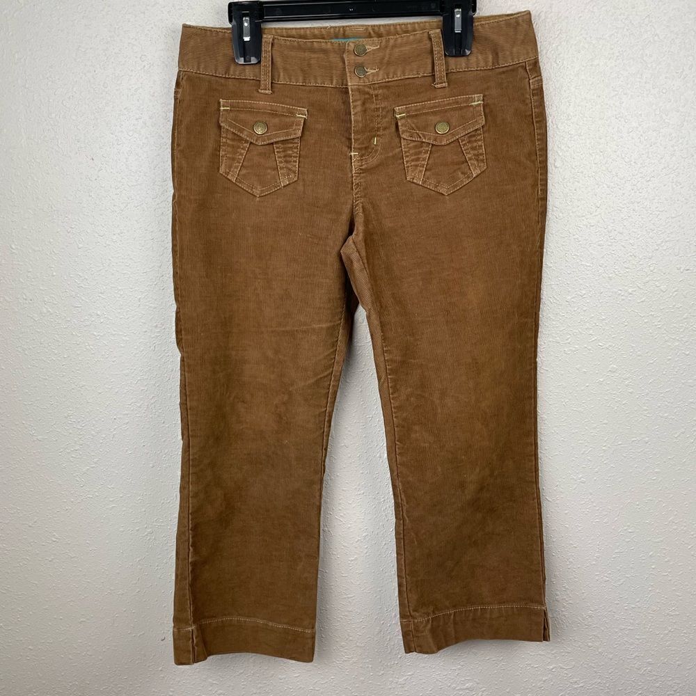 Aeropostale Brown Cropped Corduroy Pants Size 9/10 EUC